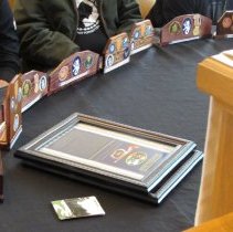 The gifts to each of the descendants being honored today, by Doug Lilly.